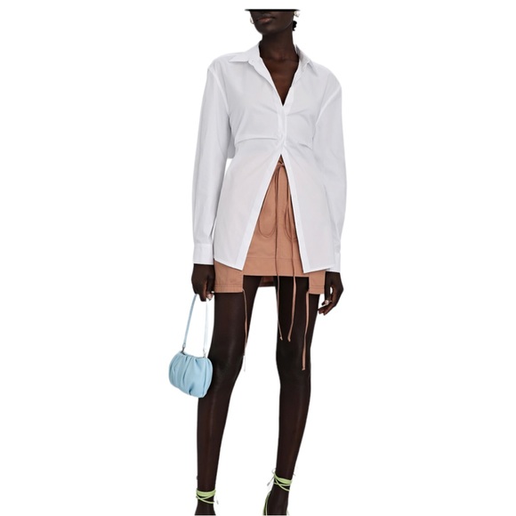 Ronny Kobo x Anthropologie Kayla Tie-Back Button Front S & M Pink Striped Blouse - Picture 6 of 8